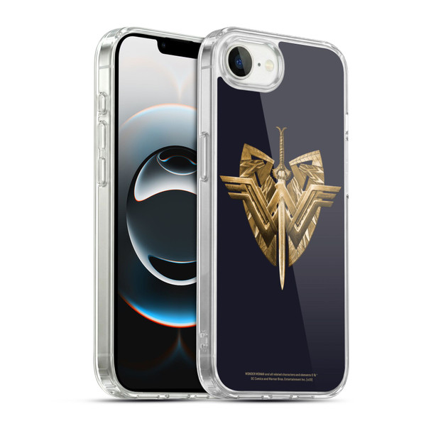 Wonder Woman Movie Logos Sword And Shield Soft Gel Case for Apple iPhone 16e / Apple iPhone 17e & MagSafe