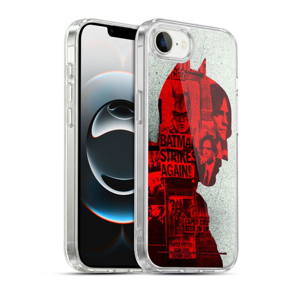 The Batman Neo-Noir Graphics Collage Soft Gel Case for Apple iPhone 16e / Apple iPhone 17e & MagSafe