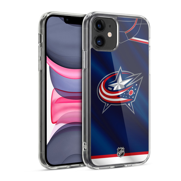 NHL Columbus Blue Jackets Jersey Soft Gel Case for Apple iPhone 11