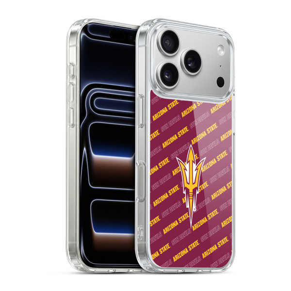 Arizona State University ASU Arizona State Art Logo Pattern Soft Gel Case for Apple iPhone 17 Pro