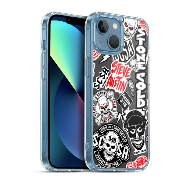 WWE Stone Cold Steve Austin Icons Soft Gel Case for Apple iPhone 13 Mini & MagSafe