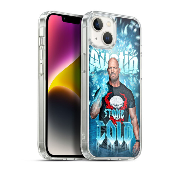 WWE Stone Cold Steve Austin Portrait Soft Gel Case for Apple iPhone 14 Plus & MagSafe