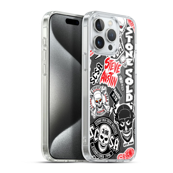 WWE Stone Cold Steve Austin Icons Soft Gel Case for Apple iPhone 15 Pro Max & MagSafe