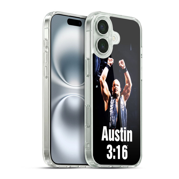 WWE Stone Cold Steve Austin Photo Soft Gel Case for Apple iPhone 16 Plus & MagSafe
