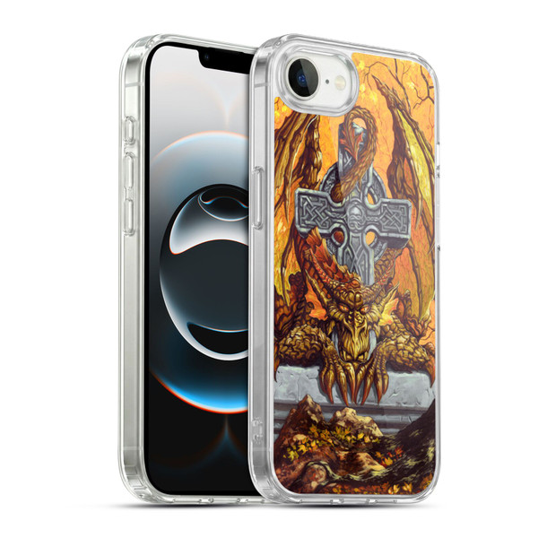 Ed Beard Jr Dragons Celtic Autumn Cross Soft Gel Case for Apple iPhone 16e / Apple iPhone 17e & MagSafe