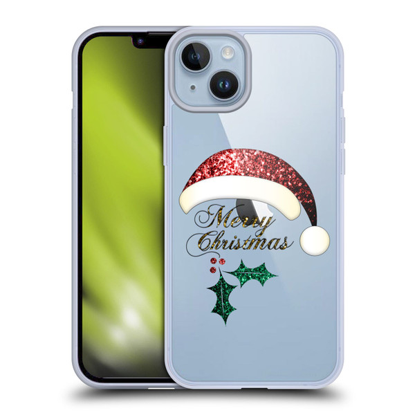 PLdesign Christmas Santa Hat Soft Gel Case for Apple iPhone 14 Plus & MagSafe