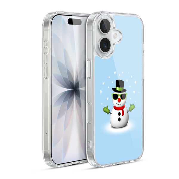 PLdesign Christmas Cool Snowman With Shades Soft Gel Case for Apple iPhone 17