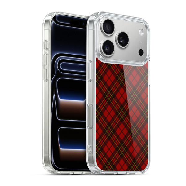 PLdesign Christmas Red Tartan Soft Gel Case for Apple iPhone 17 Pro