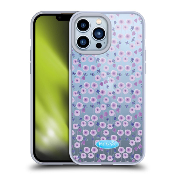 Me To You Soft Focus Purple Flower Pattern Soft Gel Case for Apple iPhone 13 Pro Max & MagSafe