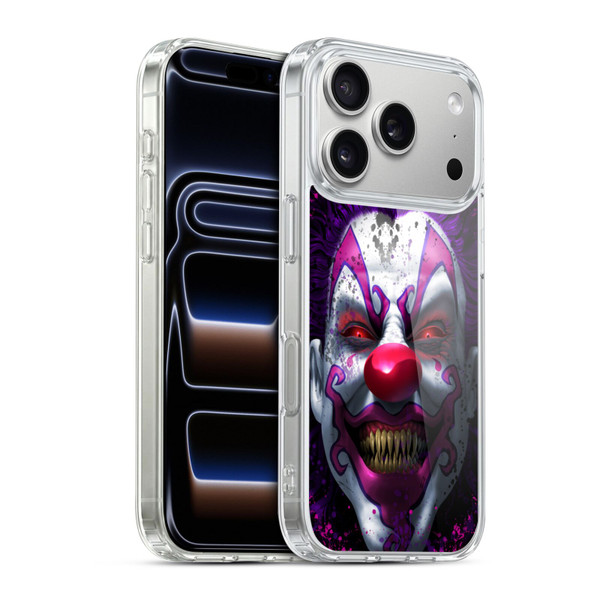 Tom Wood Horror Keep Smiling Clown Soft Gel Case for Apple iPhone 17 Pro