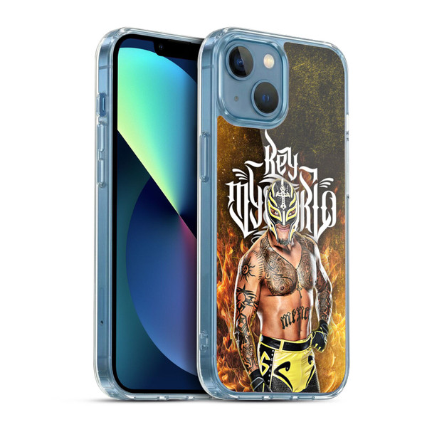 WWE Rey Mysterio Portrait Soft Gel Case for Apple iPhone 13 Mini & MagSafe