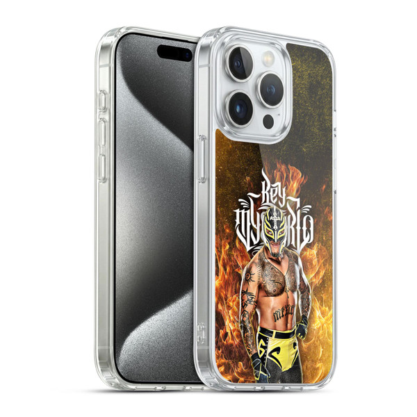 WWE Rey Mysterio Portrait Soft Gel Case for Apple iPhone 15 Pro & MagSafe