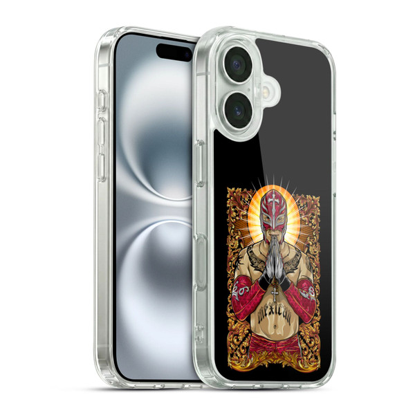 WWE Rey Mysterio Glow Soft Gel Case for Apple iPhone 16 & MagSafe