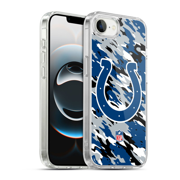 NFL Indianapolis Colts Logo Camou Soft Gel Case for Apple iPhone 16e / Apple iPhone 17e & MagSafe