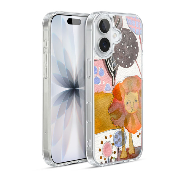 Wyanne Animals Watercolour Lion Soft Gel Case for Apple iPhone 17