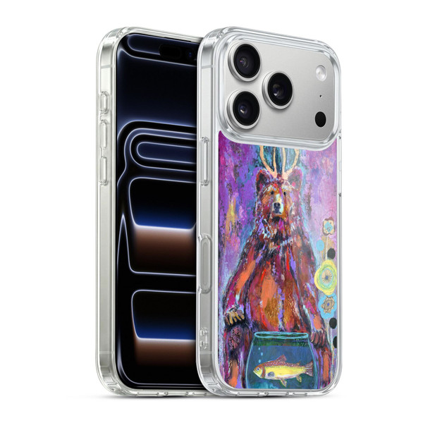 Wyanne Animals Bear with Antlers Soft Gel Case for Apple iPhone 17 Pro
