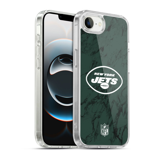 NFL New York Jets Graphics Coloured Marble Soft Gel Case for Apple iPhone 16e / Apple iPhone 17e & MagSafe