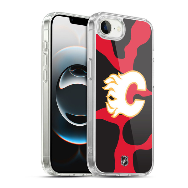 NHL Calgary Flames Cow Pattern Soft Gel Case for Apple iPhone 16e / Apple iPhone 17e & MagSafe