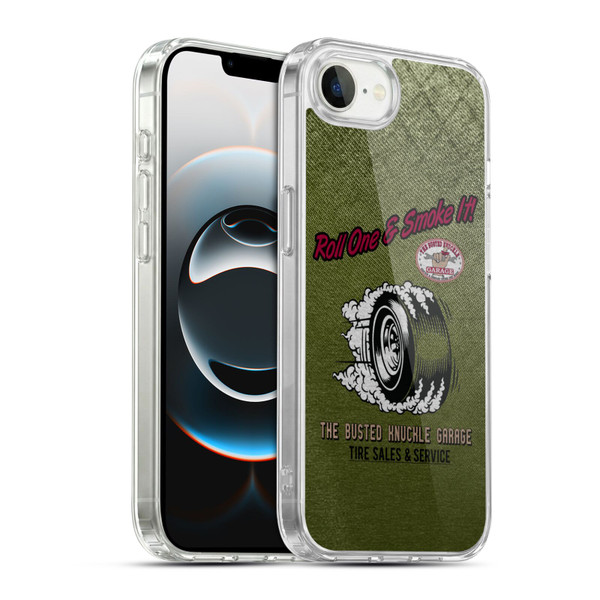 Busted Knuckle Garage Graphics Tire Soft Gel Case for Apple iPhone 16e / Apple iPhone 17e & MagSafe