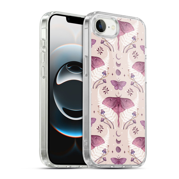 Episodic Drawing Art Emerald Pink Pattern Soft Gel Case for Apple iPhone 16e / Apple iPhone 17e & MagSafe
