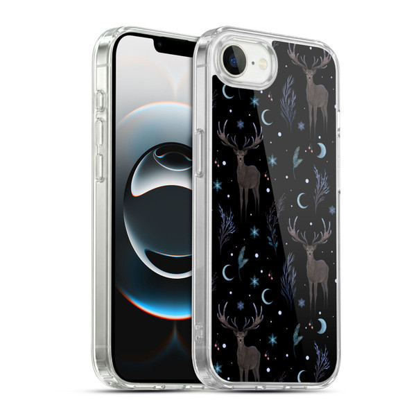 Episodic Drawing Art Winter Deer Pattern Soft Gel Case for Apple iPhone 16e / Apple iPhone 17e & MagSafe