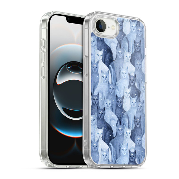 Episodic Drawing Pattern Cats Soft Gel Case for Apple iPhone 16e / Apple iPhone 17e & MagSafe