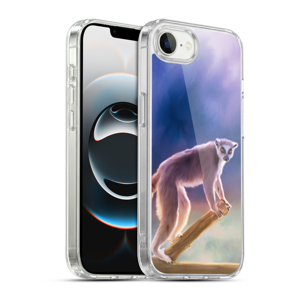 Simone Gatterwe Assorted Designs Ring-Tailed Lemur Soft Gel Case for Apple iPhone 16e / Apple iPhone 17e & MagSafe
