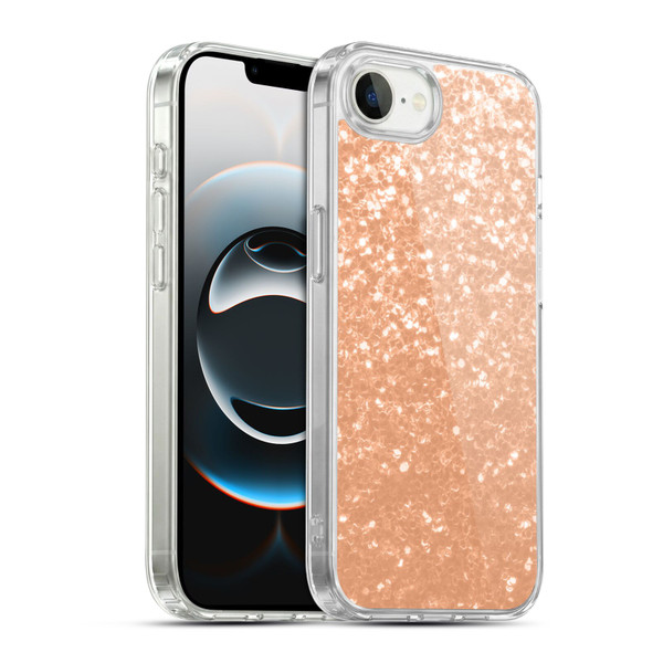 PLdesign Sparkle Prints Peach Soft Gel Case for Apple iPhone 16e / Apple iPhone 17e & MagSafe