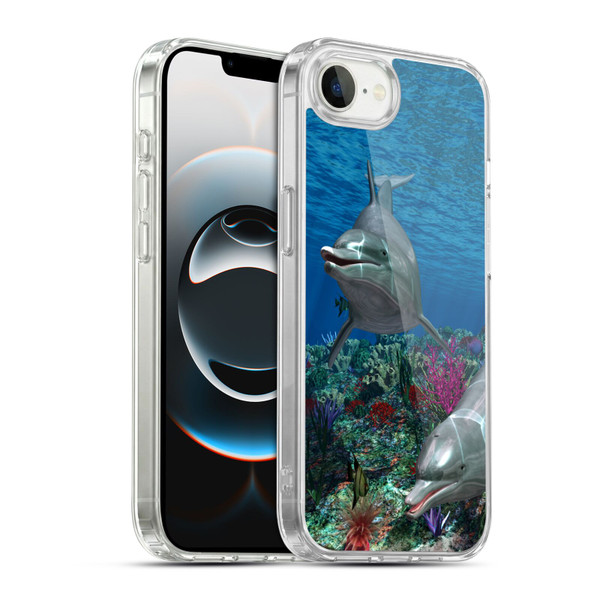 Simone Gatterwe Dolphins Twins Soft Gel Case for Apple iPhone 16e / Apple iPhone 17e & MagSafe