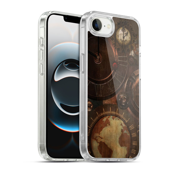 Simone Gatterwe Steampunk Clocks And Gears Soft Gel Case for Apple iPhone 16e / Apple iPhone 17e & MagSafe