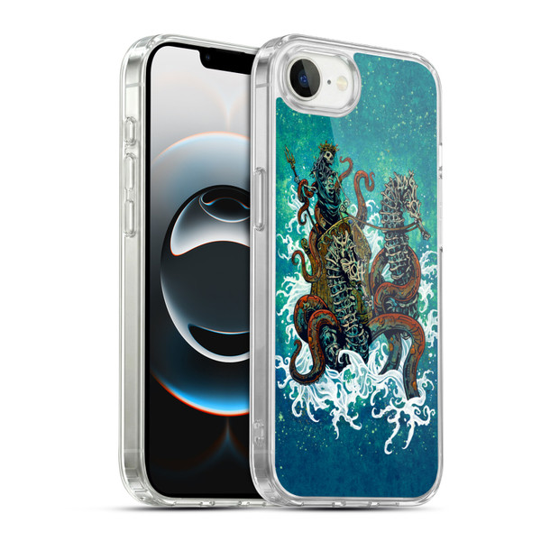 David Lozeau Skeleton Grunge Neptune Nautical Soft Gel Case for Apple iPhone 16e / Apple iPhone 17e & MagSafe