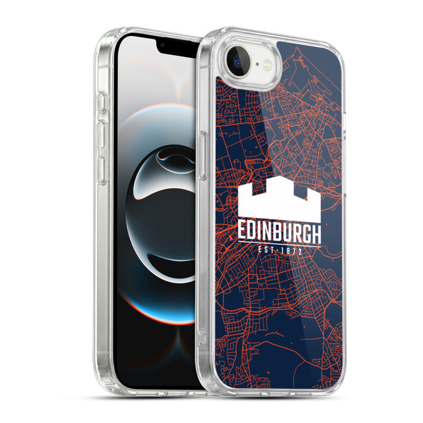 Edinburgh Rugby Graphics Map Soft Gel Case for Apple iPhone 16e / Apple iPhone 17e & MagSafe