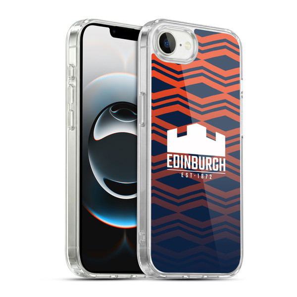 Edinburgh Rugby Graphics Pattern Gradient Soft Gel Case for Apple iPhone 16e / Apple iPhone 17e & MagSafe