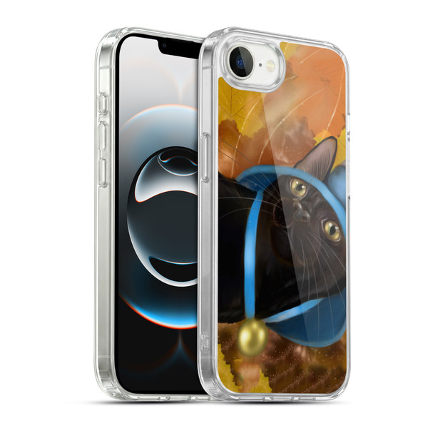 Ash Evans Black Cats Leaves Soft Gel Case for Apple iPhone 16e / Apple iPhone 17e & MagSafe