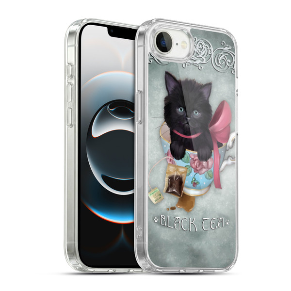 Ash Evans Black Cats Tea Soft Gel Case for Apple iPhone 16e / Apple iPhone 17e & MagSafe