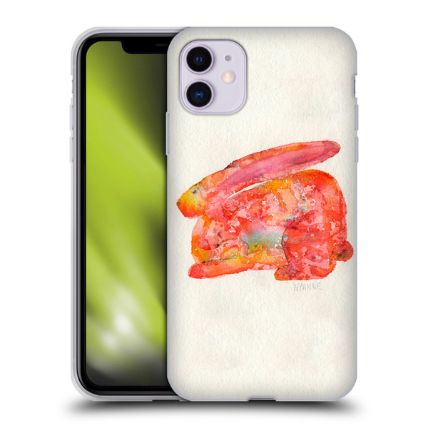 Wyanne Animals 2 Red Rabbit Soft Gel Case for Apple iPhone 11