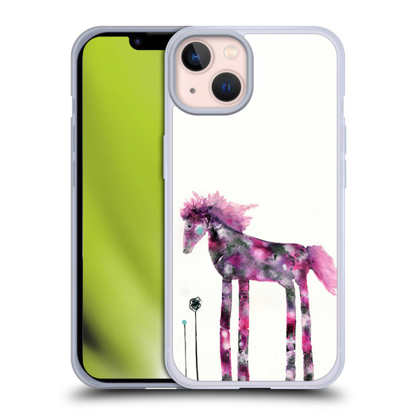Wyanne Animals 2 Pink Painted Pony Soft Gel Case for Apple iPhone 13