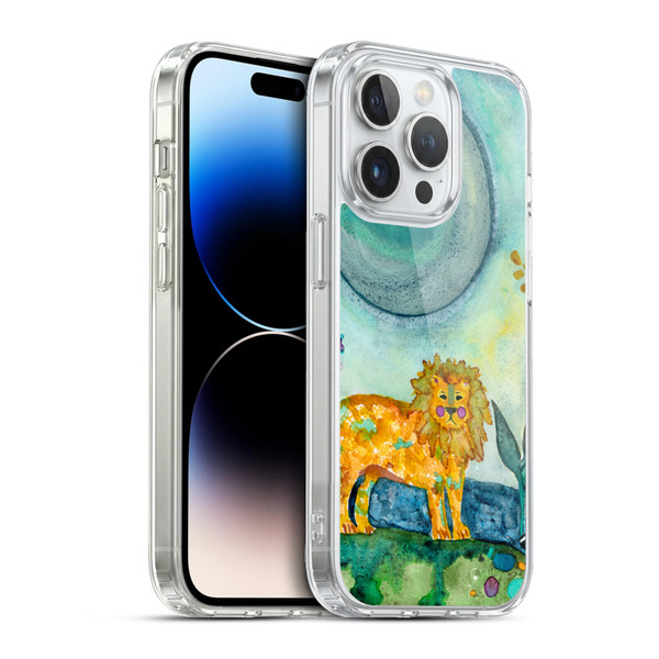 Wyanne Animals 2 Painted Lion Soft Gel Case for Apple iPhone 13 Pro & MagSafe
