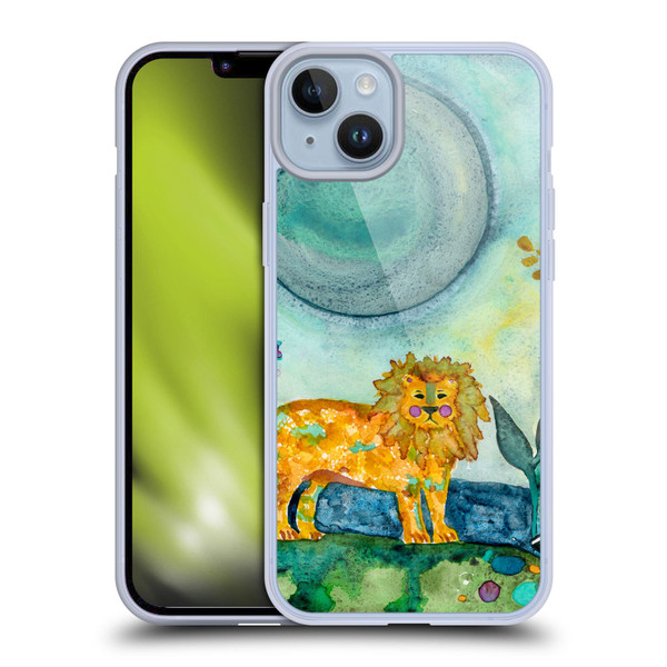 Wyanne Animals 2 Painted Lion Soft Gel Case for Apple iPhone 14 Plus & MagSafe