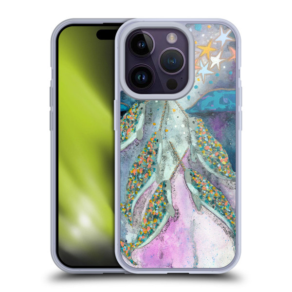 Wyanne Animals 2 Stargazer Celebration Narwhals Soft Gel Case for Apple iPhone 14 Pro & MagSafe