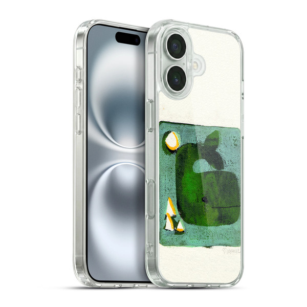 Wyanne Animals 2 Green Whale Monoprint Soft Gel Case for Apple iPhone 16 Plus & MagSafe