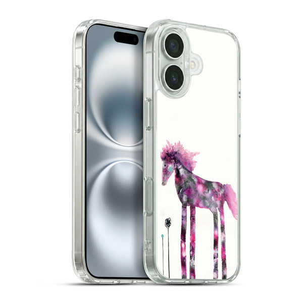 Wyanne Animals 2 Pink Painted Pony Soft Gel Case for Apple iPhone 16 Plus & MagSafe