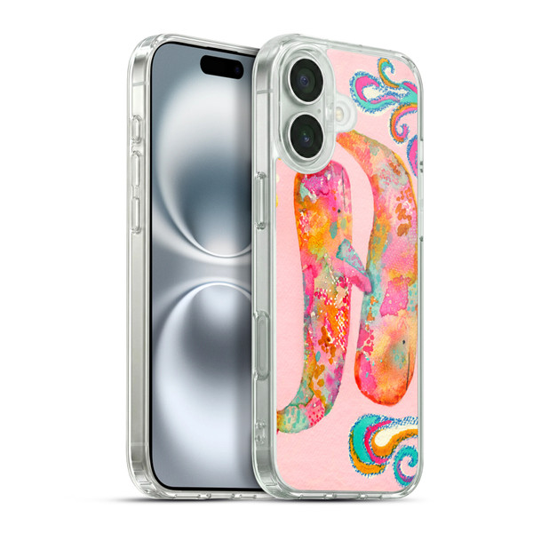 Wyanne Animals 2 Pink Whales Soft Gel Case for Apple iPhone 16 Plus & MagSafe
