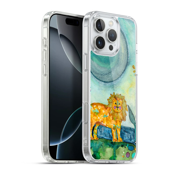 Wyanne Animals 2 Painted Lion Soft Gel Case for Apple iPhone 16 Pro Max & MagSafe