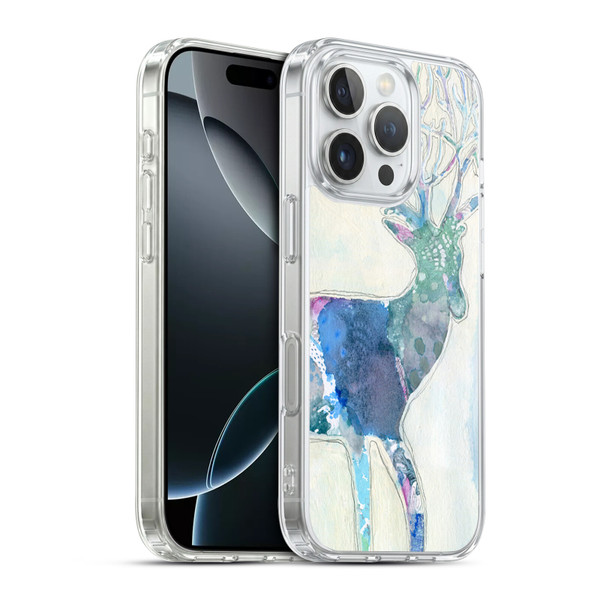 Wyanne Animals 2 Watercolour Blue Deer Soft Gel Case for Apple iPhone 16 Pro & MagSafe