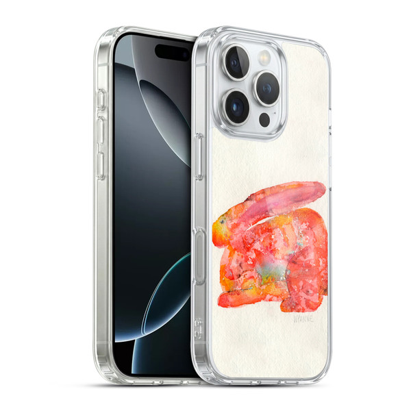 Wyanne Animals 2 Red Rabbit Soft Gel Case for Apple iPhone 16 Pro & MagSafe