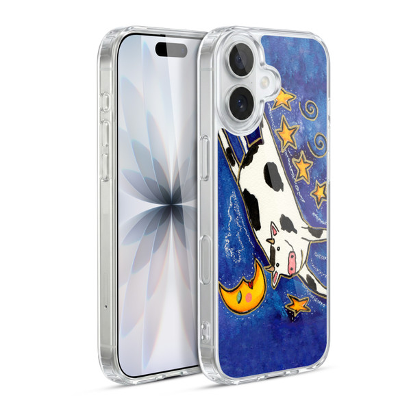 Wyanne Animals 2 Moon and Cow Soft Gel Case for Apple iPhone 17
