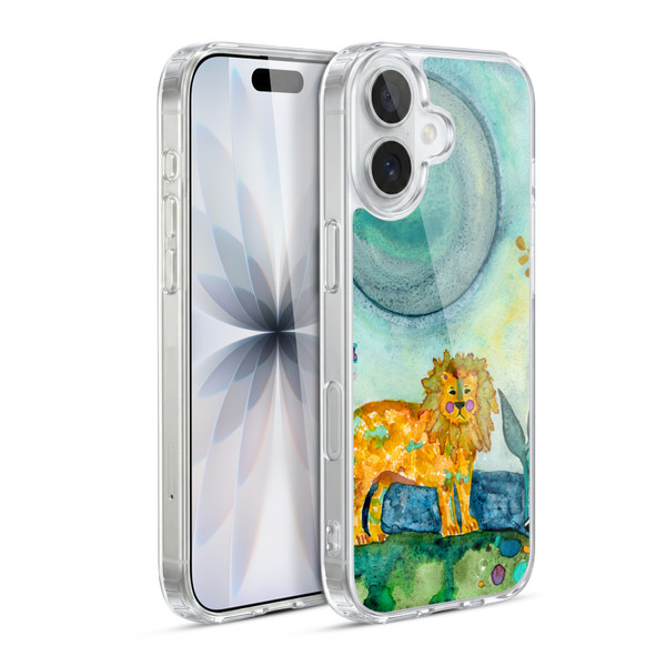 Wyanne Animals 2 Painted Lion Soft Gel Case for Apple iPhone 17