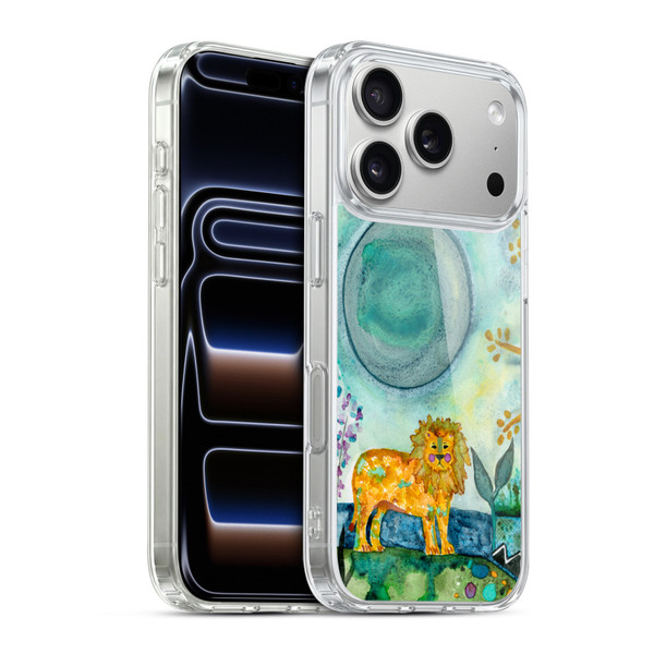 Wyanne Animals 2 Painted Lion Soft Gel Case for Apple iPhone 17 Pro