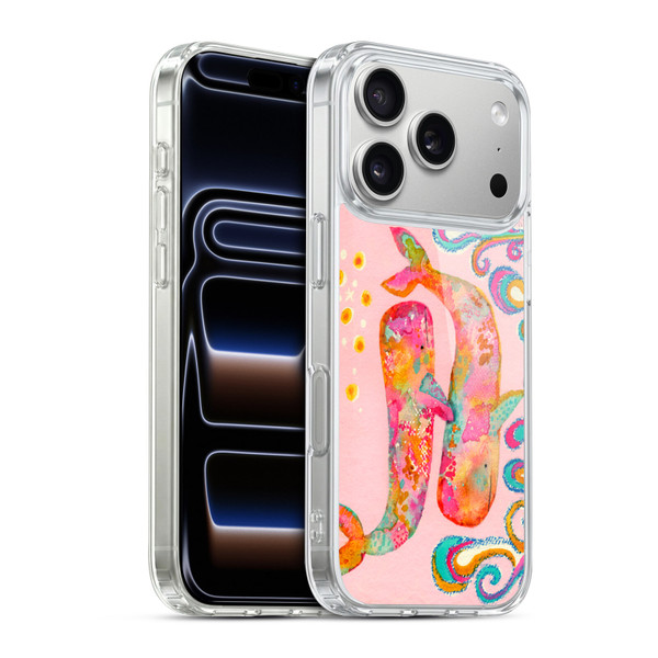 Wyanne Animals 2 Pink Whales Soft Gel Case for Apple iPhone 17 Pro